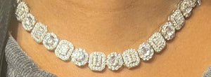 Brocade Necklace Silver