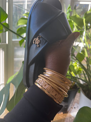 Yasminah Leather Sandals / Slides
